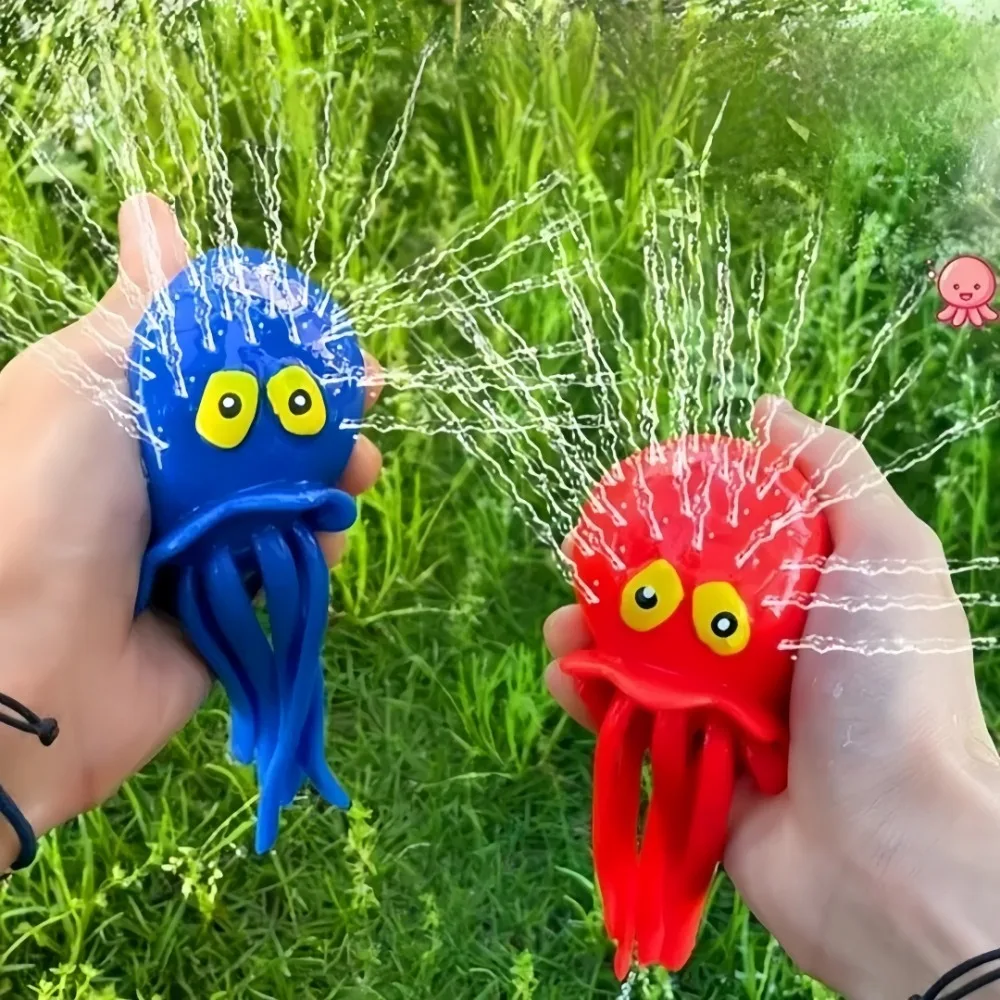 Colorful Cute Squeeze TPR Absorbent Octopus Toy Suitable for Beach Swimming Pool Bathtubs Children and Adults Stress Relief Toys
