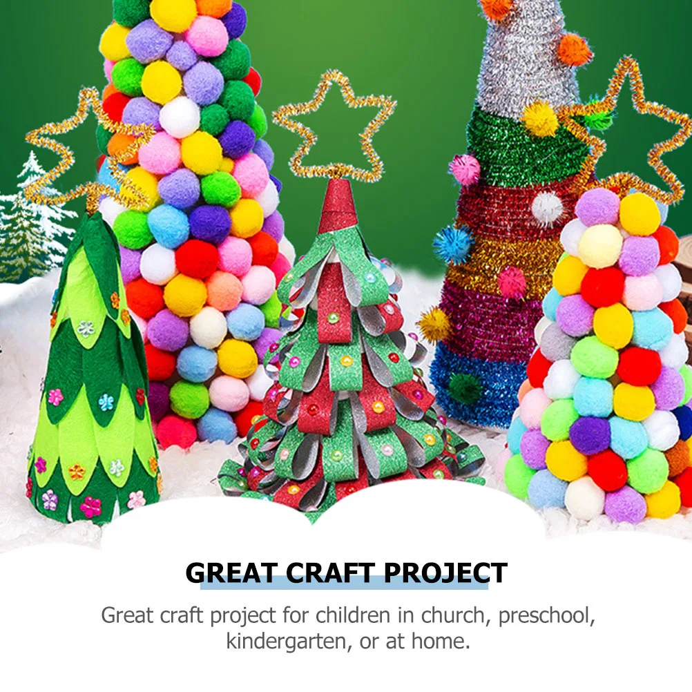 

2Pcs Foam Cones DIY Craft Accessory for Kids Church Preschool Kindergarten Home Activities Easy to Make Decorate