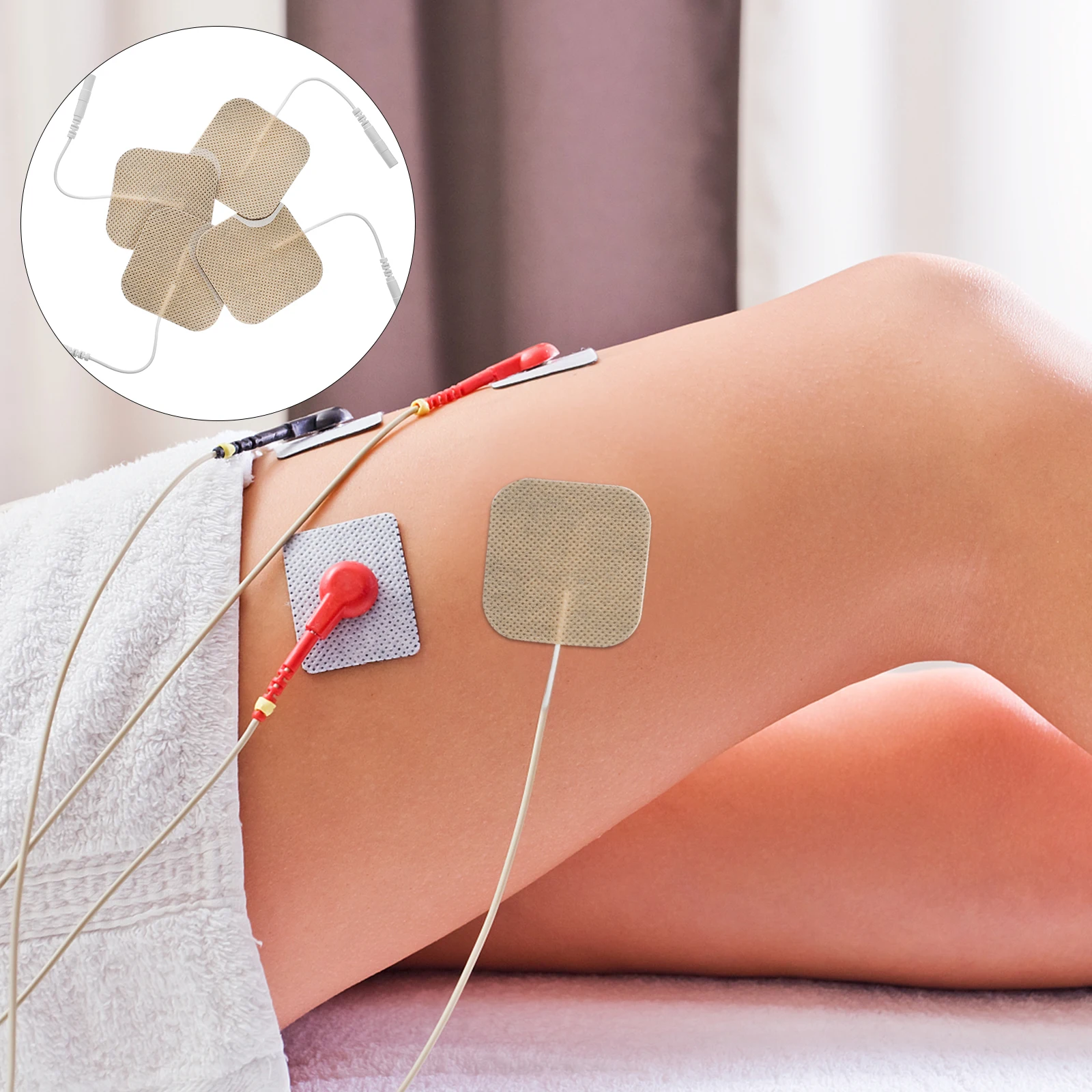 

8pcs Massage Pads Premium Electrode Patches Breathable Self-Adhesive Portable Muscle Stimulating Pads For Neck Back Shoulders