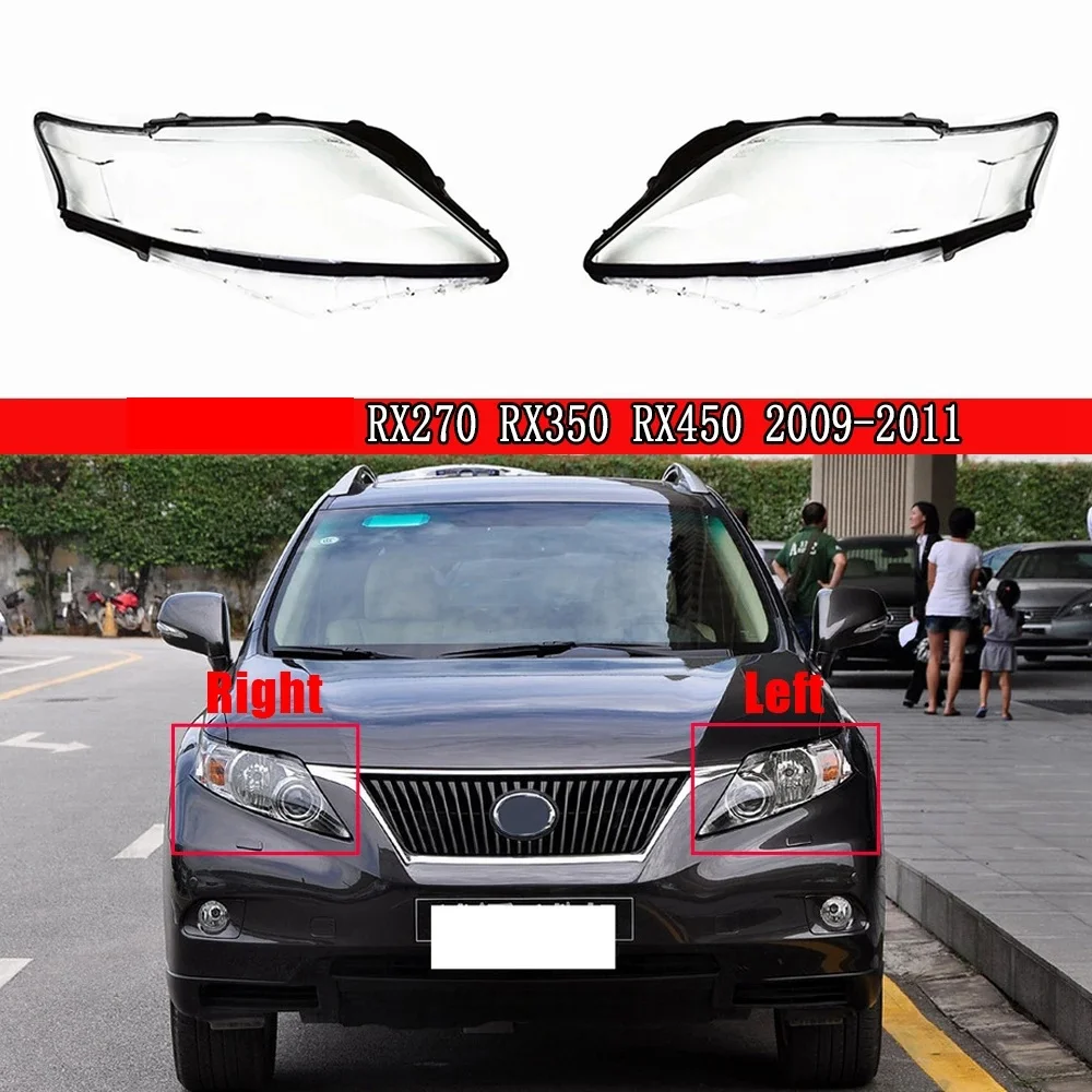 Car Headlight Head Light Plastic Clear Shell Lamp Cover Replacement Lens Cover for Lexus RX270 RX350 RX450 2009-2011