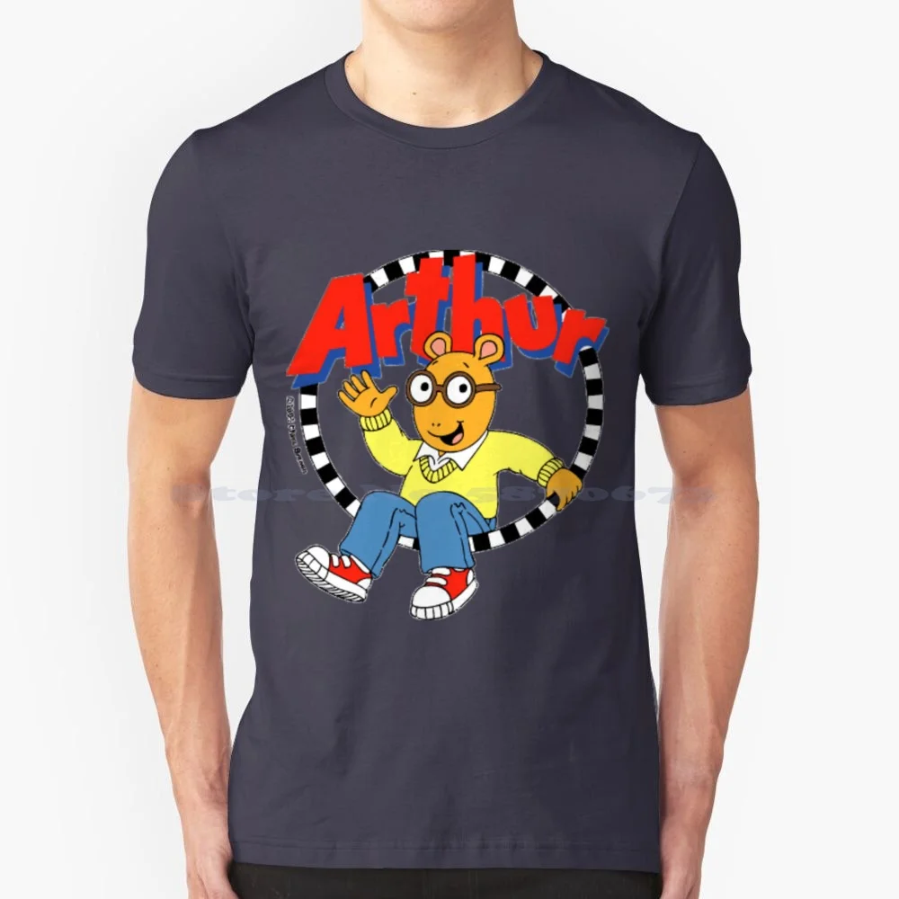 Arthur T Shirt 100% Cotton Tee Arthur Cbbc Tv Show Animated Funny Aardvark Logo Pbs Wave Nostalgia Tvshow Octonauts Cartoon