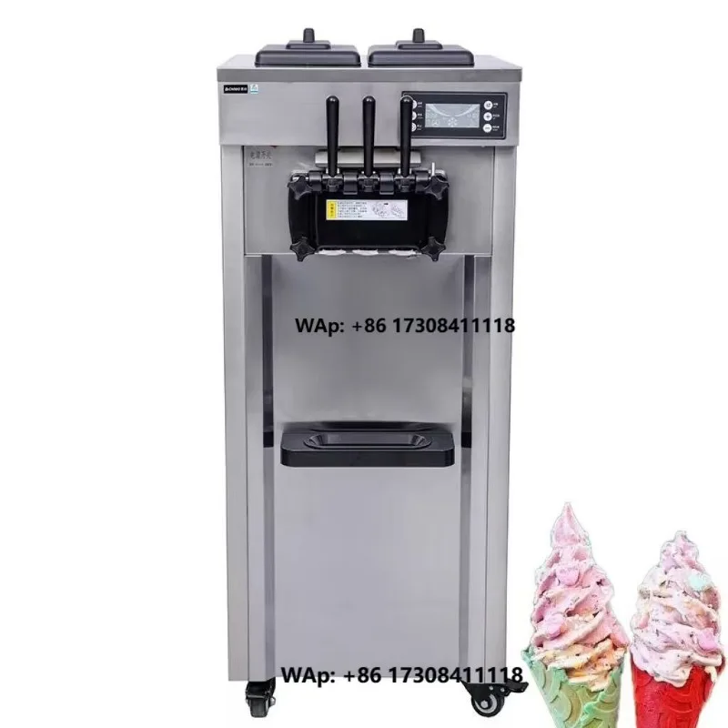 CY-8668 new three-flavor large-capacity vertical compressor continuous output automatic soft ice cream machine