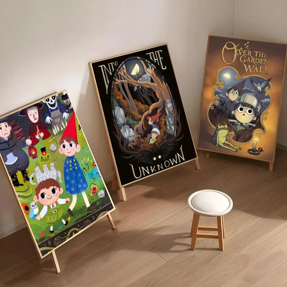 Plakat O-Over the Garden Wall Łatwy w montażu Samoprzylepny Dekoracja Ścienna HD Wodoodporny Odporny na rozdarcia Idealny Prezent do Domu Sypialni