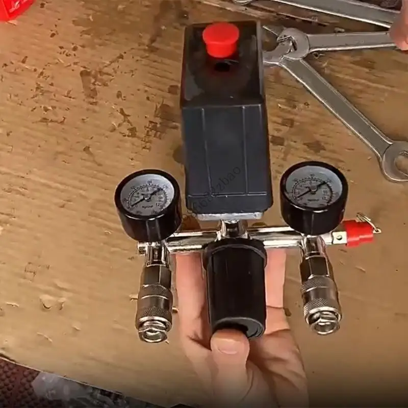 H7EA 8pcs Compressor Repair Tool with Reliable Pressure Measurement Tool & Valves Quick Fixing for Workshop or Garage Use