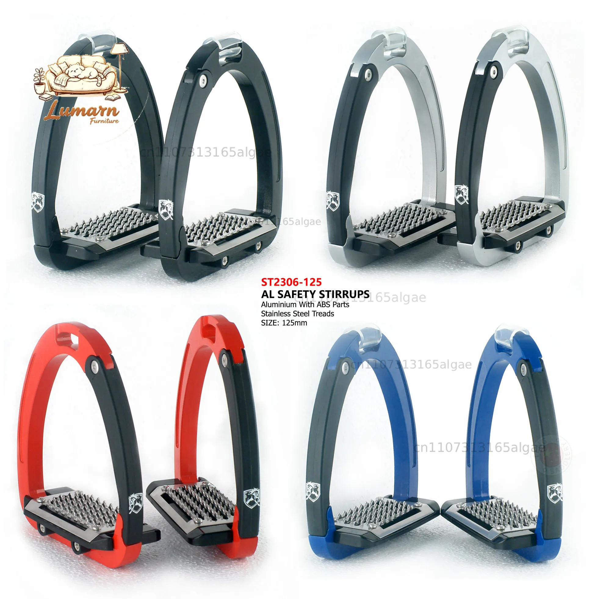 Harness supplies Full set of safety stirrups 125mm stirrups Saddle accessories Aluminum alloy material