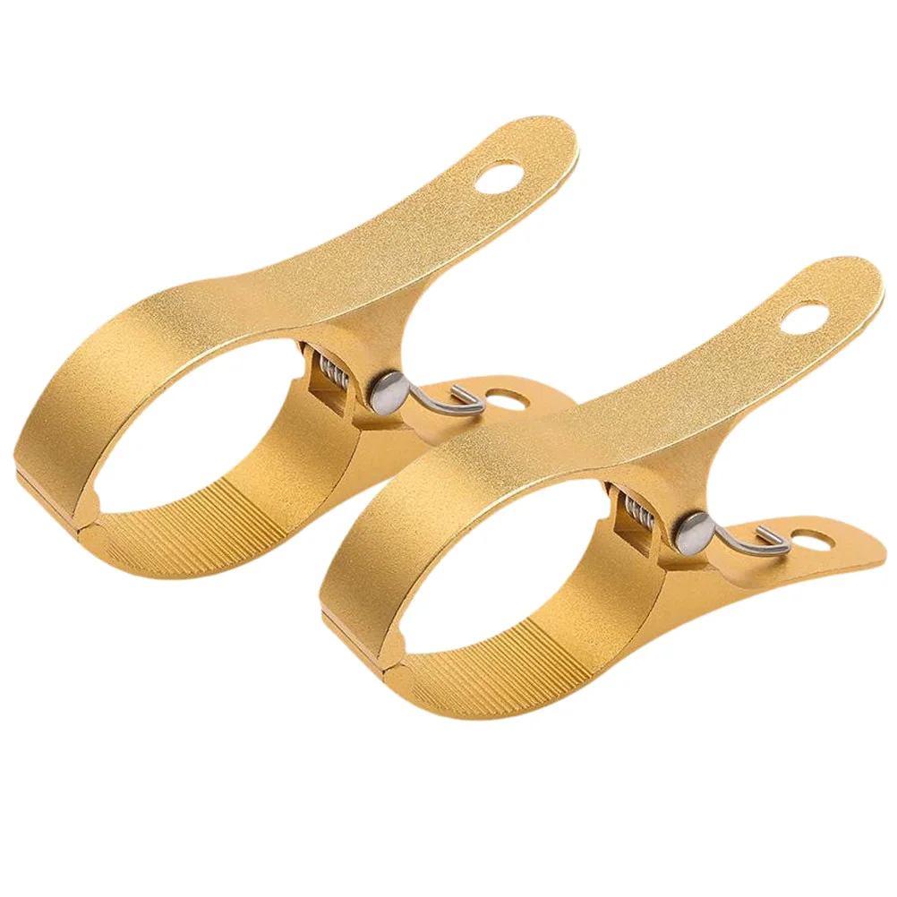 

2 Pcs Blankets Fixing Clip Clothespin Windproof Towel Clips Seashells Beach with