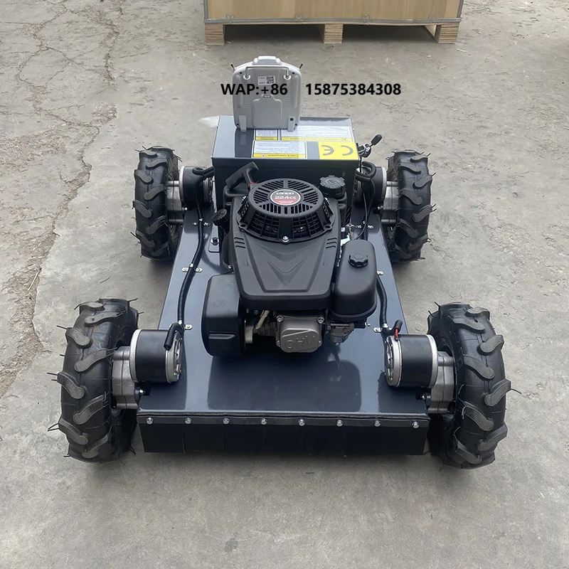 China New Design Self-propelled Crawler Lawn Mower Automatic Remote Control Lawn Mower