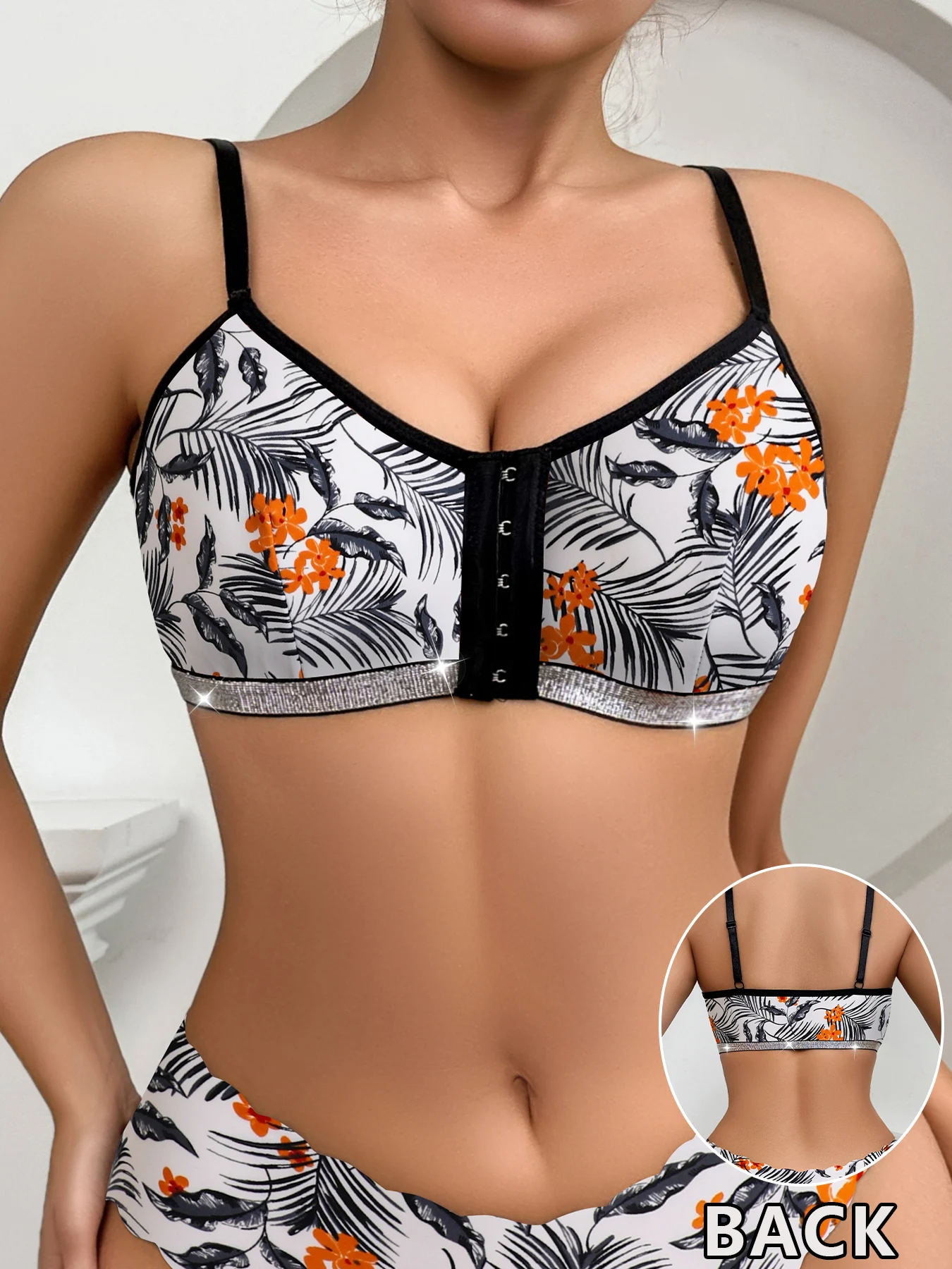 1pc Women Comfortable Daily Wear & Front Closure Soft Bra