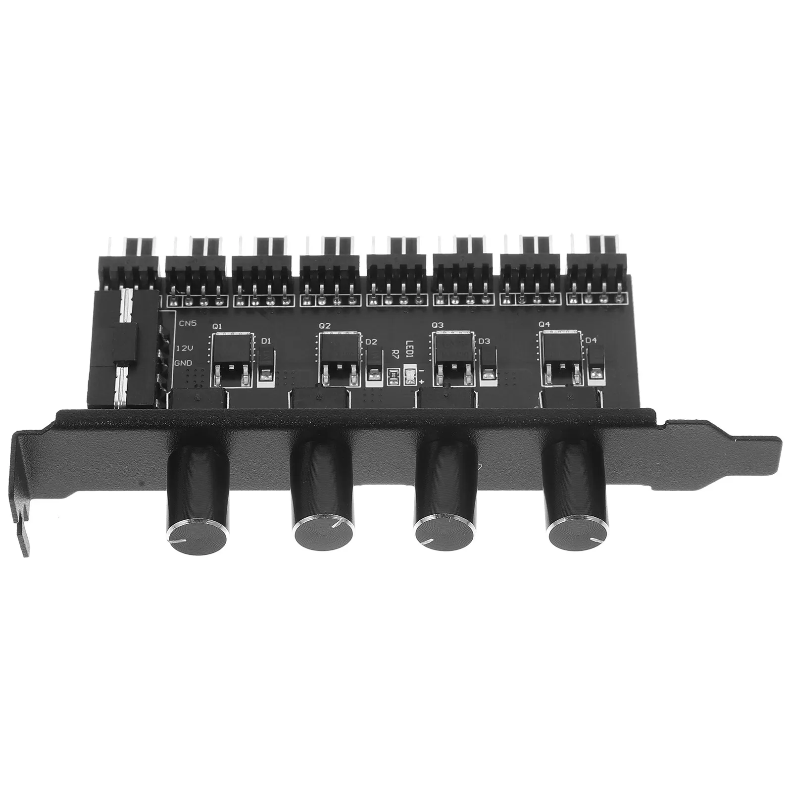 Pc Fan Hub Controller Computer Cooler Hub with Infinitely Variable Speed Design for Case Fans Cooling Fan Supply Desktop Use