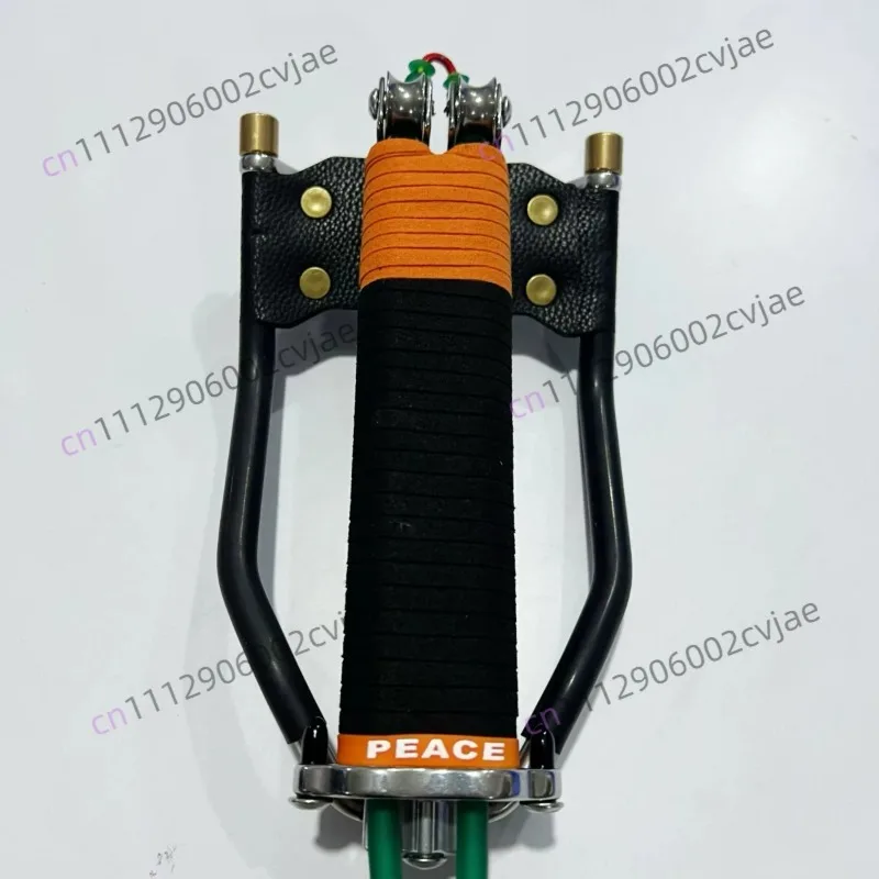 Hao Pai Stainless Steel Marine-Grade Pulley Slingshot with Reinforced Spear String, High-Power Long-Range Fishing Spear Launcher
