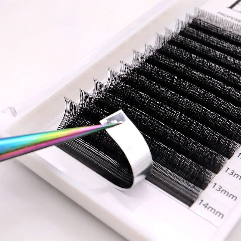 0.07 U字型YYつけまつげ束 フェザー既製完成まつげクラスターファンつけまつげ 女性用コスプレメイクアップツール