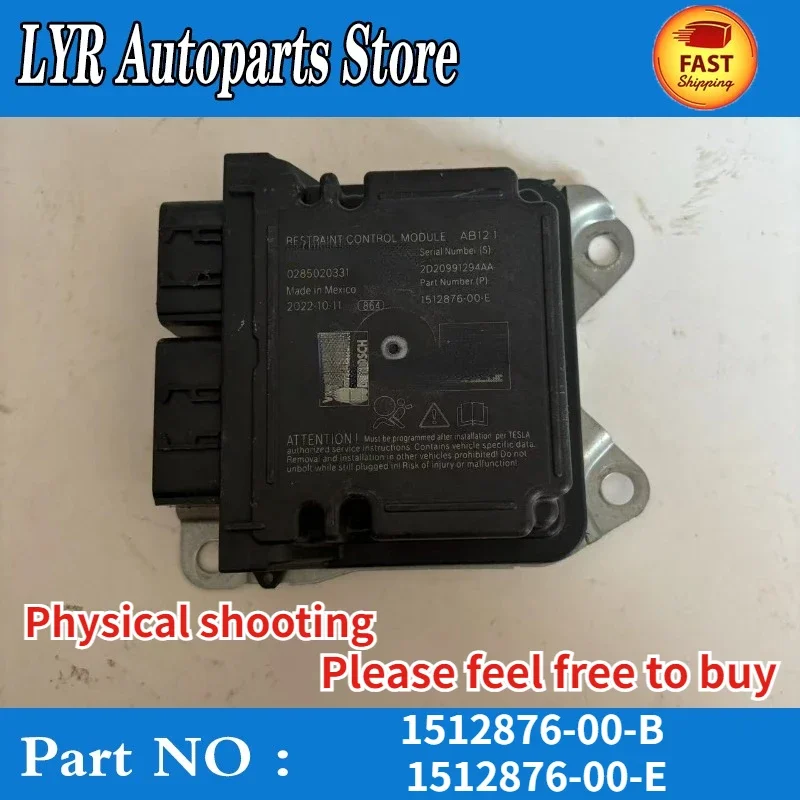 Restraint Diagnostic Computer Module Srs Unit OEM For Tesla Model 3 2017 - 2022 151287600B 1512876-00-B 1512876-00-E