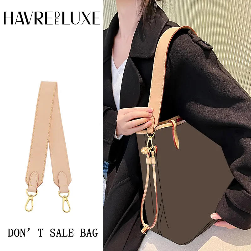 Bag Strap For Lv Neverfull Bag Decompression Wide Shoulder Strap Transformation Bucket Bag Armpit Color Changing Cowhide Strap