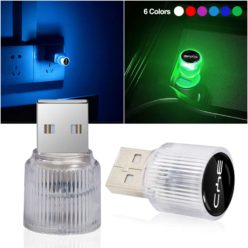 Car Interior USB Atmosphere Light Portable LED Lamp For BYD Qing Song Tang Yuan F3 S6 F0 I3 S7 G3 E5 E2 E1 E3 E9 D1 S8 E6 L3