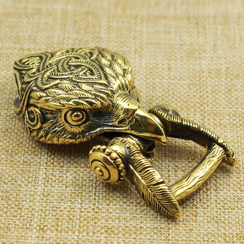 3X EDC Outdoor Tool DIY Accessories For Bracelet Weaving Paracord Multifunction Buckle Brass Eagle Head