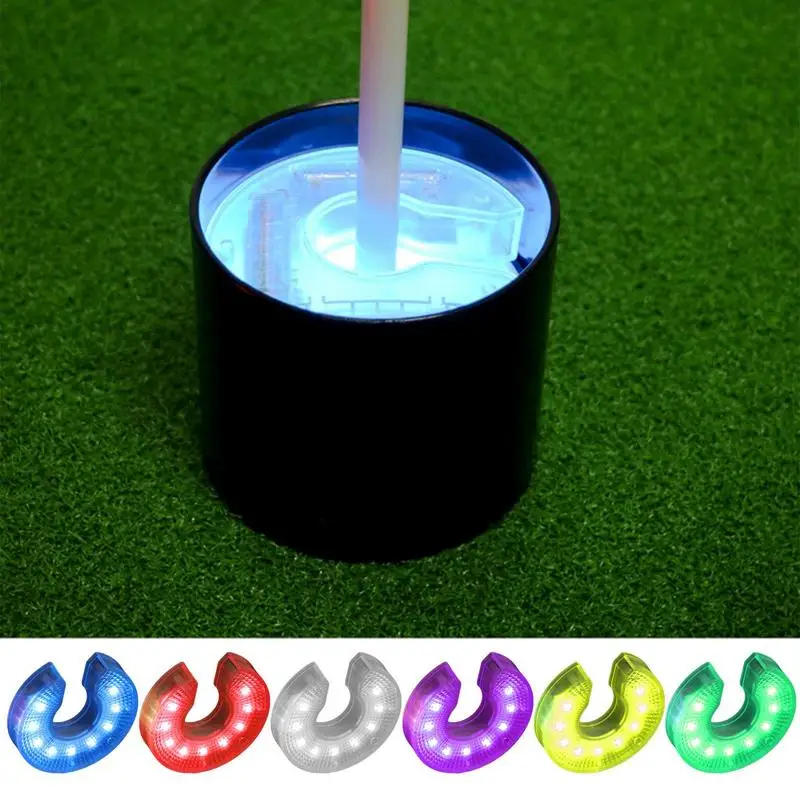 Glow Golf Hole Lights LED Putting Green Cup Lights Night Golf Hole Lights With Multi Mode For Outdoor Indoor