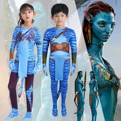Avatar 2 Boy Girls Jumpsuit Cosplay Costume The Way of Water Neytiri Children's Bodysuit Stage Clothing Halloween Party Gift