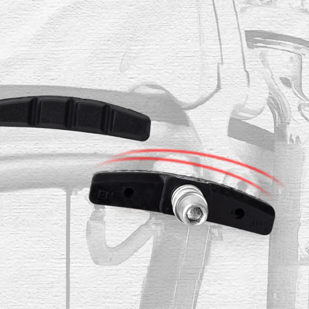 

1Pair Silent Bicycles Brake Pads Wear-Resistant Road Mountain Bike Blocks Accessories for Muddy Rainy
