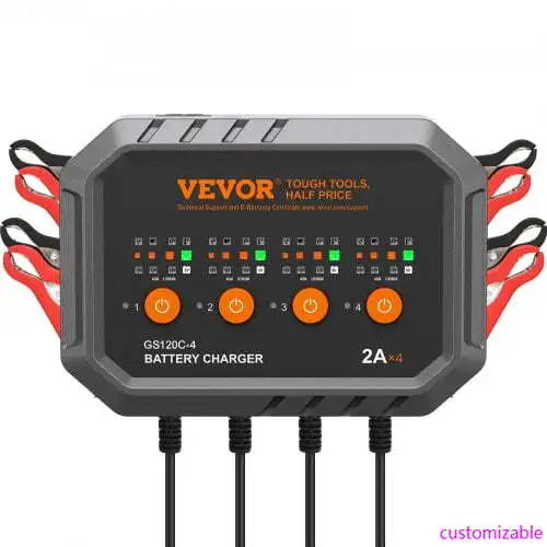 Smart Battery Charger, 8-Amp, LiFePO4 Lead-Acid (AGM / Gel / SLA) Car Battery Charger, Fully-Automatic Charger Maintainer