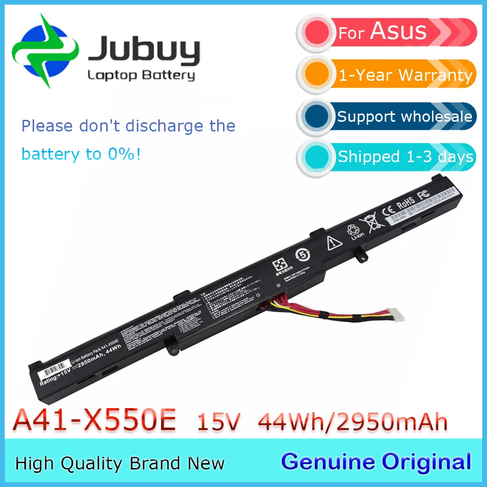 A41-X550E 15V 2950mAh Original Laptop Battery for ASUS X450E X450JF X550Z X550ZA X751M X750J F751MJ Series