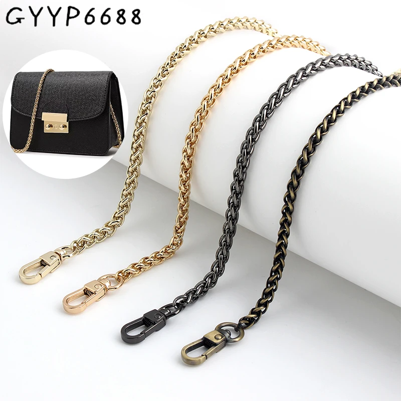 

1/4/10PCS 60cm 6mm Thin Metal Chain Strap For Bags Handles Crossbody Handbag Shoulder Purse Wheat Chain Decorative Accessories