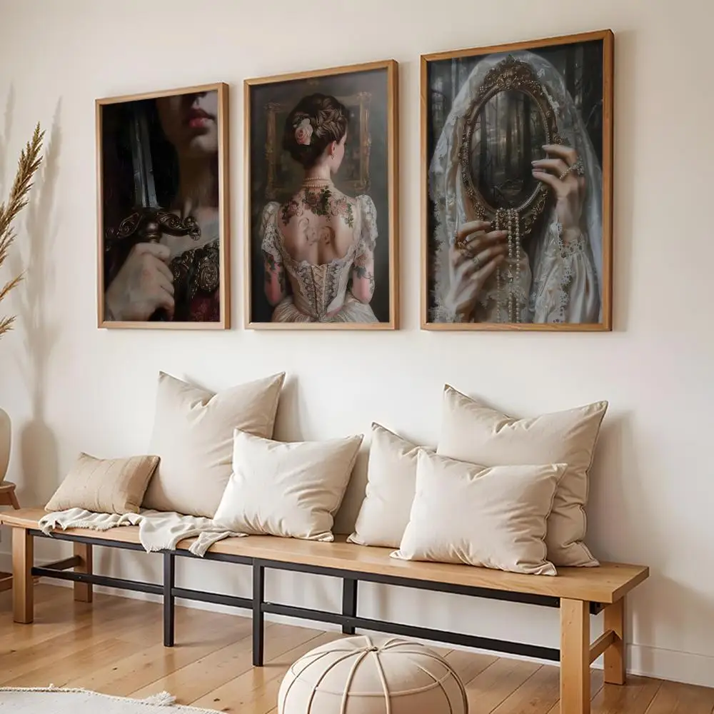 Aristocratic Dynasties Poster Stickers HD Painting Self-Adhesive Art for Bedroom Living Room Home Decor Modern Wall Decals Gift