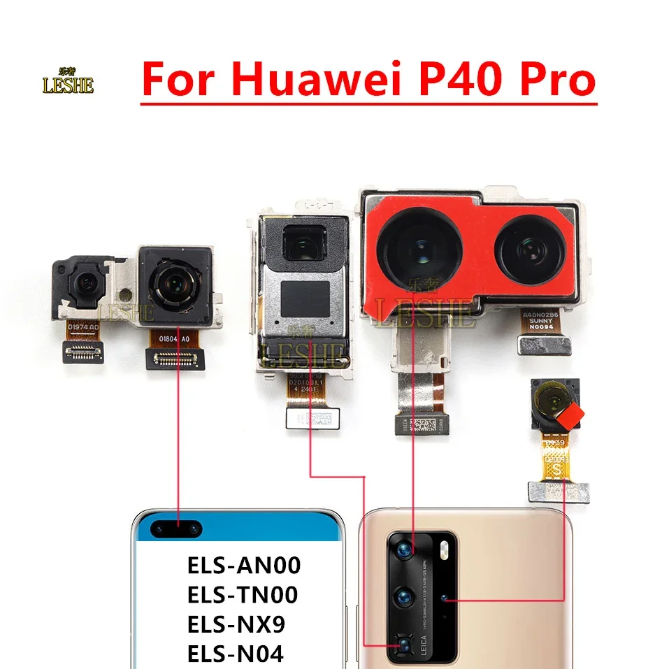 

Фронтальная и задняя камеры для Huawei P40 Pro, модуль сменной гибкой ленточной пластины для селфи-камеры, запасные части