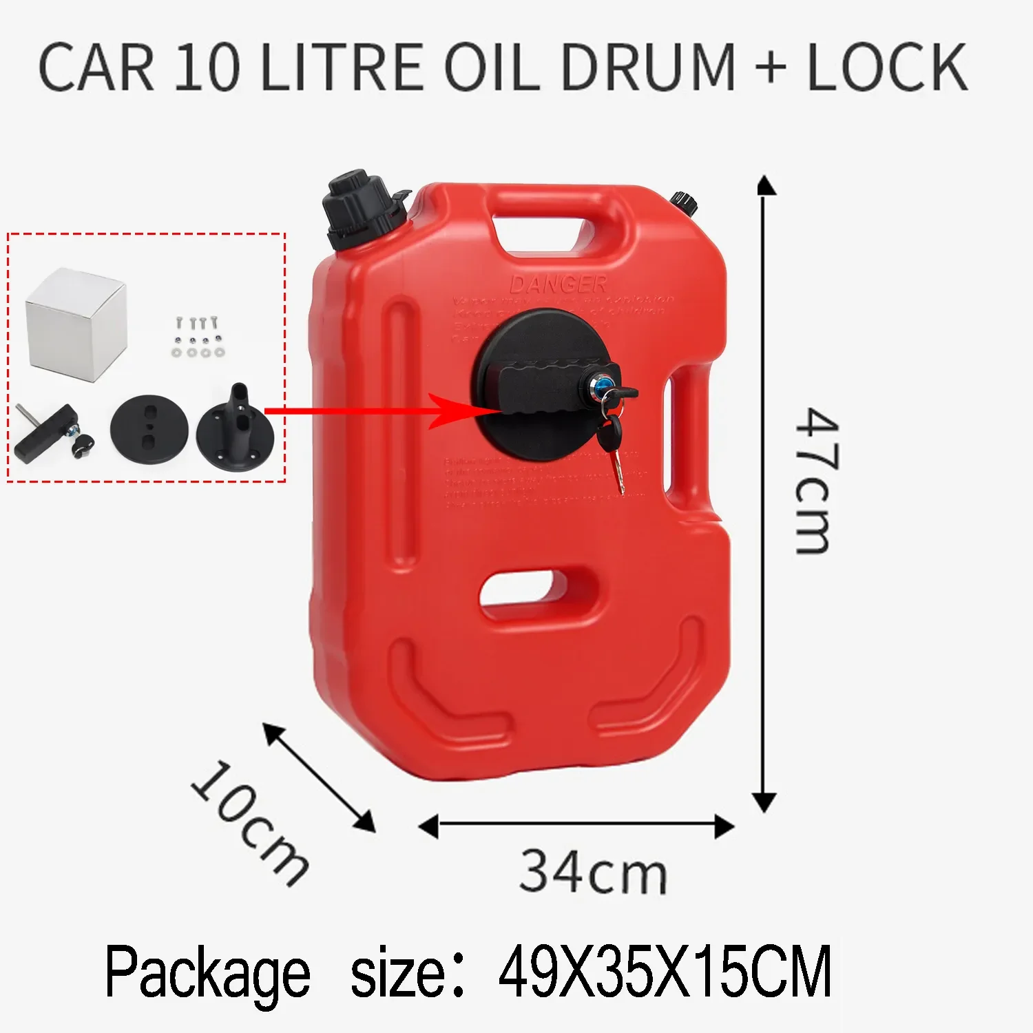 

High Quality10L HDPE Jerry Cans Gas/Diesel Fuel Tank Lock 1 Year Warranty Made China for Manufacturing