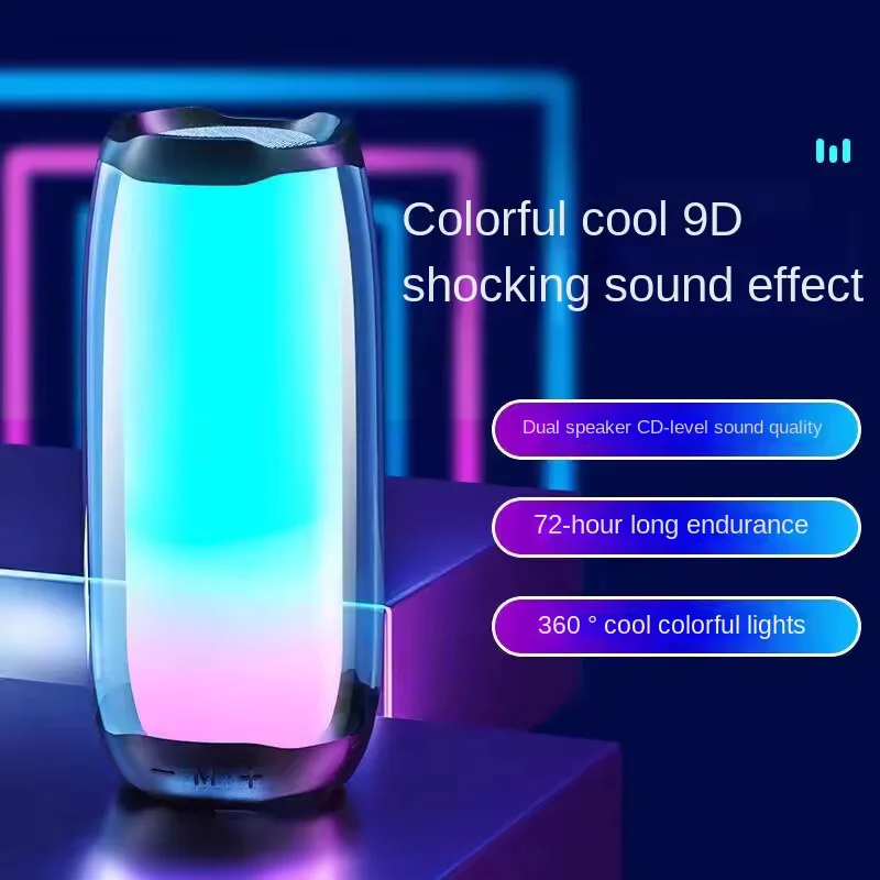 Flash RGB Light Subwoofer Bocina Bluetooth Speaker Audience Caixa De Som TWS Wireless Portable PartyBox 3D Surround Sound System