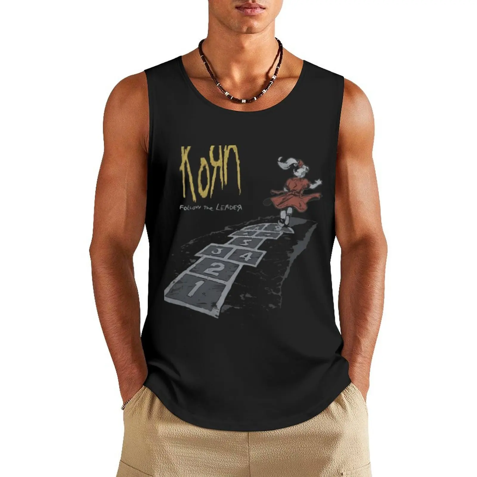 

Music Rock Korns Band New Korns Tank Top bodybuilding men clothing Men's sleeveless gym shirts
