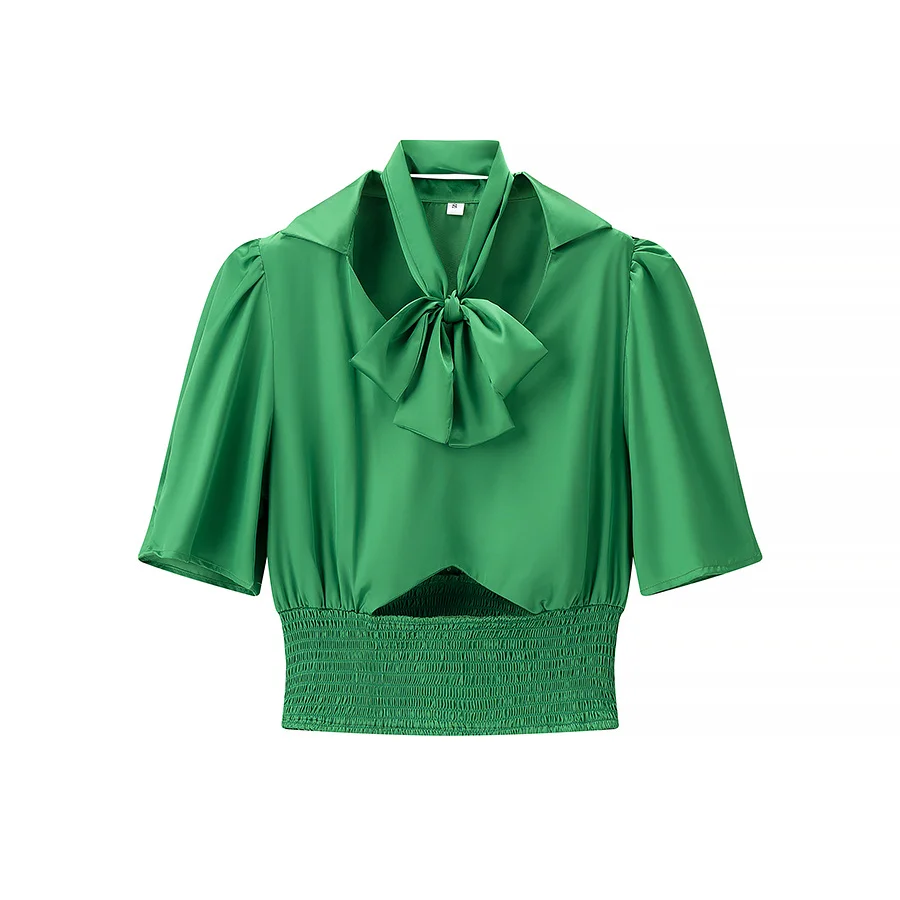 

Faionable ort Sve Elastic Waist irt Women's Sle Spring New JNLEAOG Polyester Fiber V-ne Pullover Girls' irt