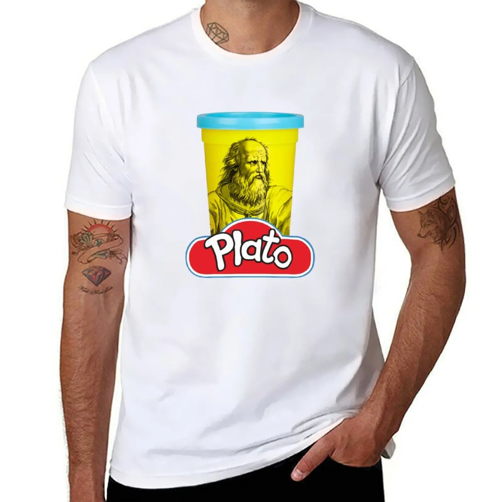 T-Shirt Pun Philosophy Plato Play Doh Con Design Grafico Semplice-image
