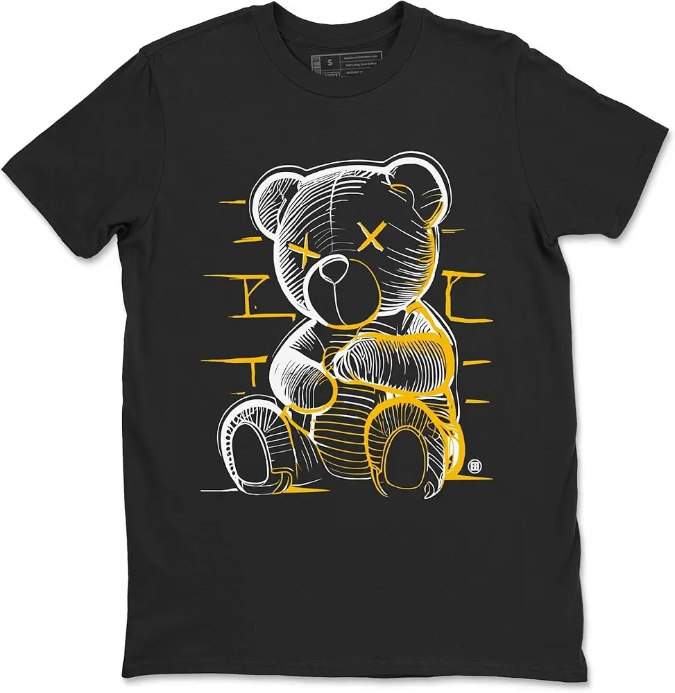 11 Yellow Python Design Printed Neon Bear Sneaker Matching T-Shirt Y2K tops Unisex Summer Short Sleeve