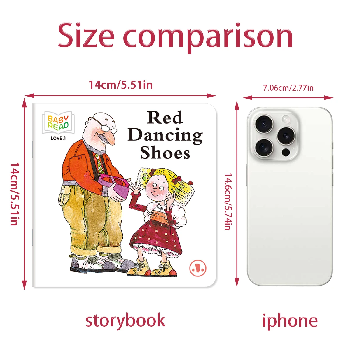 10 Books Baby Storybook Set Red Dancing Shoes & More Cartoon Picture Board Books With Rounded Corners Early Educational Reading