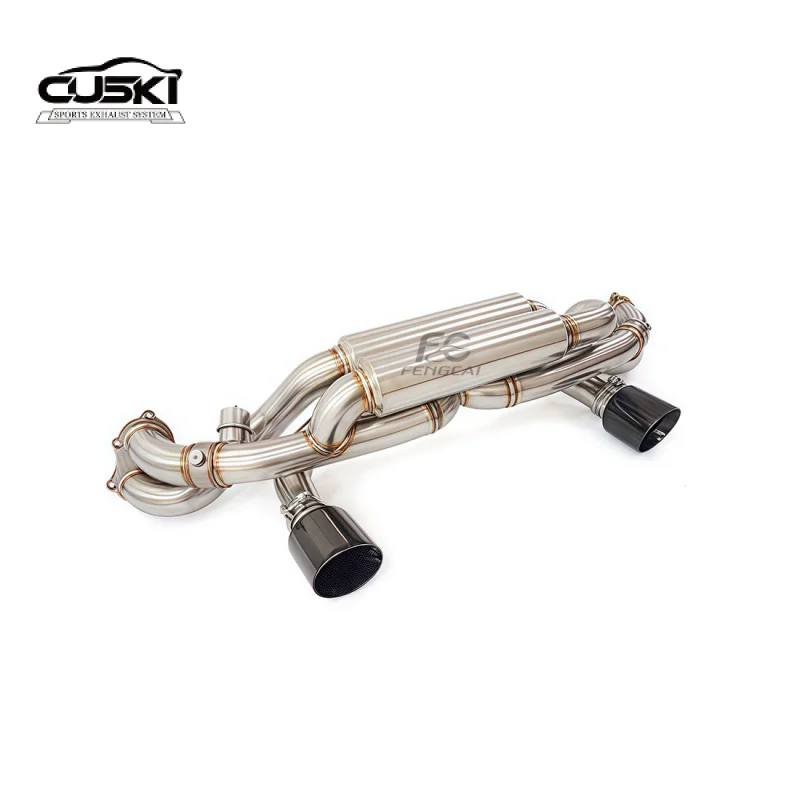 

Настраиваемый глушитель для Porsche 718 Cayman GTS GT4 Spyder 2020-2023, эффективность с клапанным управлением, 2 черных наконечника