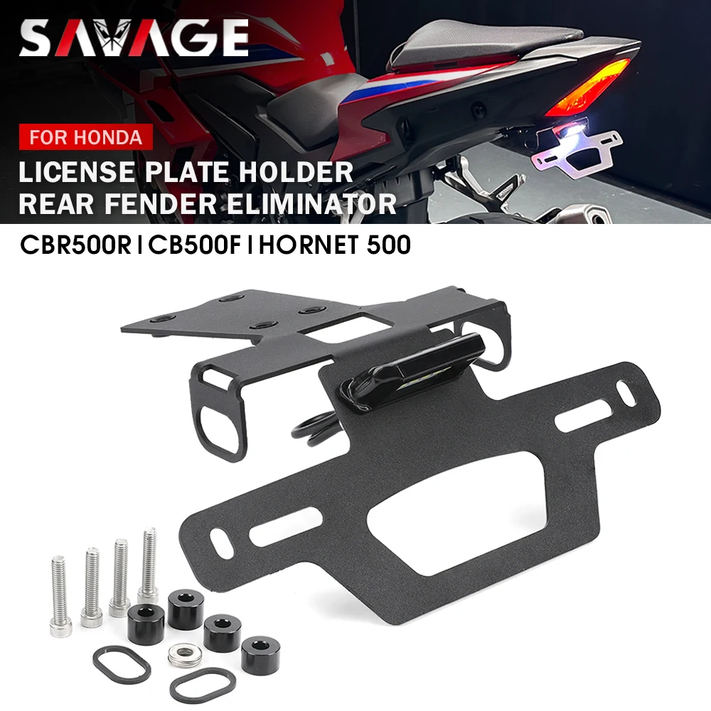 Support de plaque de planificateur pour moto, éliminateur de garde-boue arrière, lumière LED, HONDA CB500F CBR500R 2016-2024, CB 500 F CBR 500 R