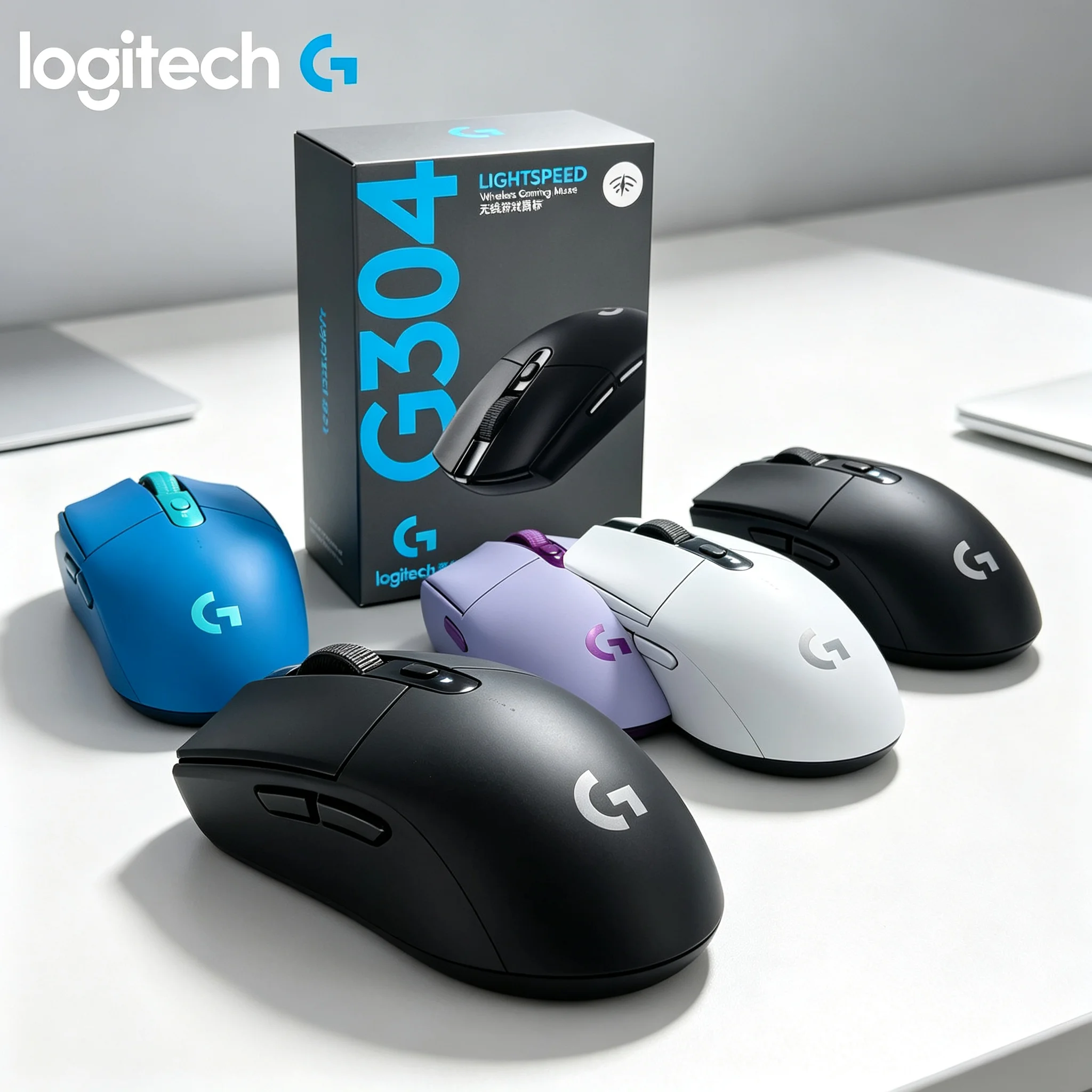 Logitech G304 Wireless Gaming Mouse, Portable Lightweight Body, High Responsive Click Performance for Notebook Desktop Gaming