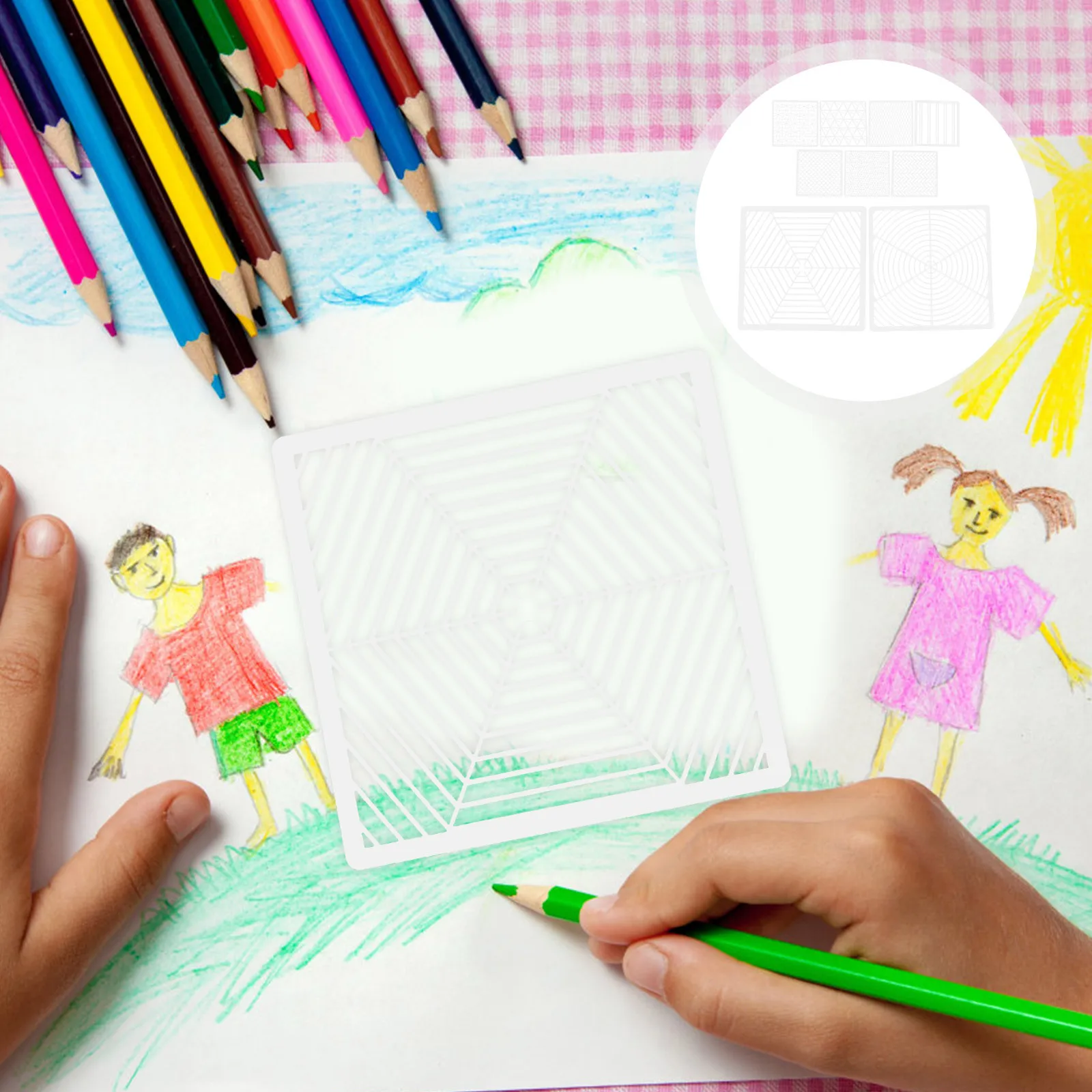 

9Pcs Drawing Stencils Clear Patterns Ideal for 's Intelligence and Imagination Enhancement Projects Stencils