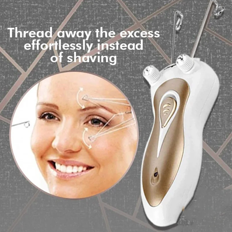 Electric Women Epilator Men Body Face Leg Neck Facial Hair Remover For Lady With Cotton Thread Makeup Cosmetic Tool