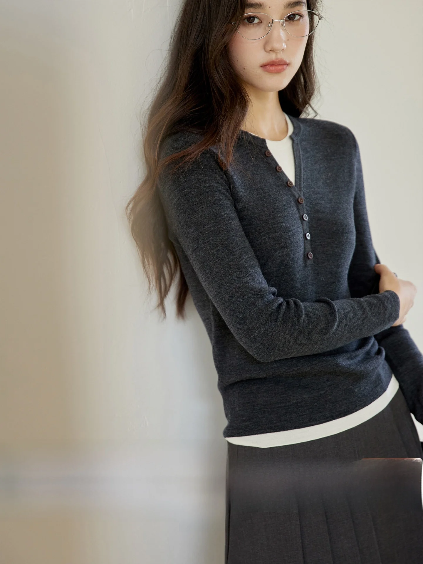 

Женский трикотажный свитер GINNKEE из тонкой шерсти, простой базовый осенний топ