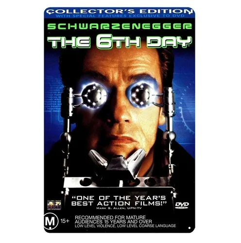 The 6th Day Arnold Schwarzenegger Movie Metal Poster Tin Sign 20x30cm Plaque