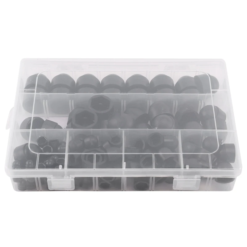 

145Pcs Hex Nut Cover Protective M4-M12 Bolt Cap Protection Caps Covers Exposed Hexagon Plastic