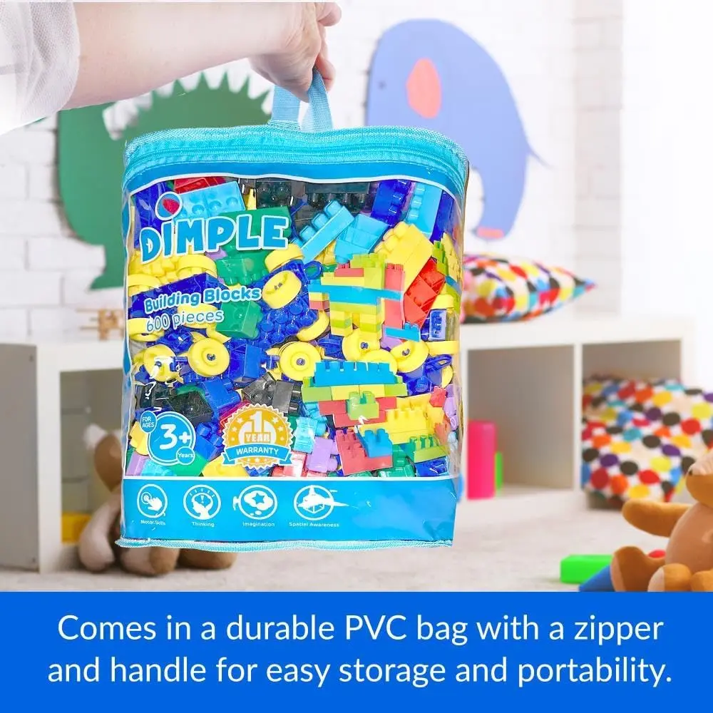 600 Piece Large Building Blocks for Toddlers, Kids Interlocking Toys
