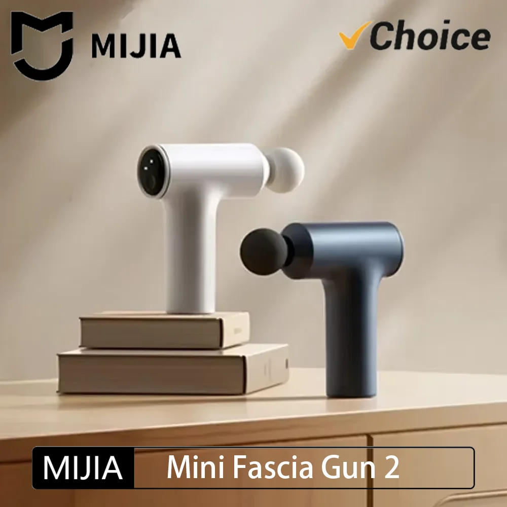 New  Mijia Mini Fascia Gun 2 Portable Muscle Massage Gun 18kg Thrust Brushless Silent Motor 3 Massage Heads Relax the Body