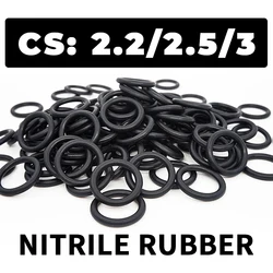 O-ring thickness 0.5/2.5mm CS NBR Nitrile sealing temperature resistant gasket rubber ring complete in specifications