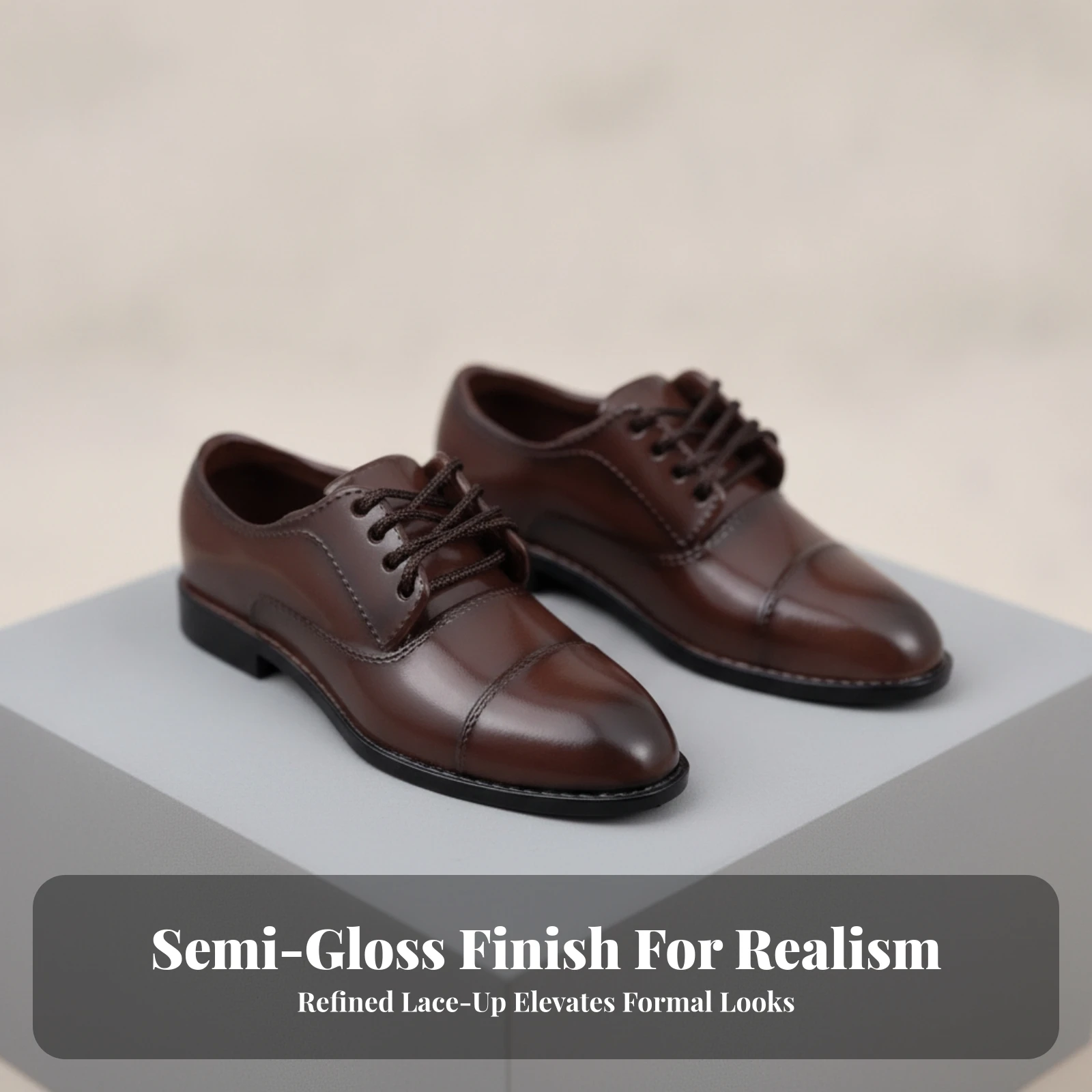 Lace-up Oxford Shoes PVC Oxford Shoes Doll Footwear Classic Understated for BJD Owners, School Uniform Outfits