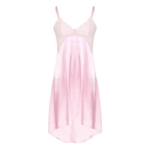 남성 시시 란제리 테디 슈미즈 크로스 드레싱 나이트 웨어, 쉬어 레이스 새틴 실크 나이트 드레스 불규칙한 밑단 드레스 잠옷 잠옷