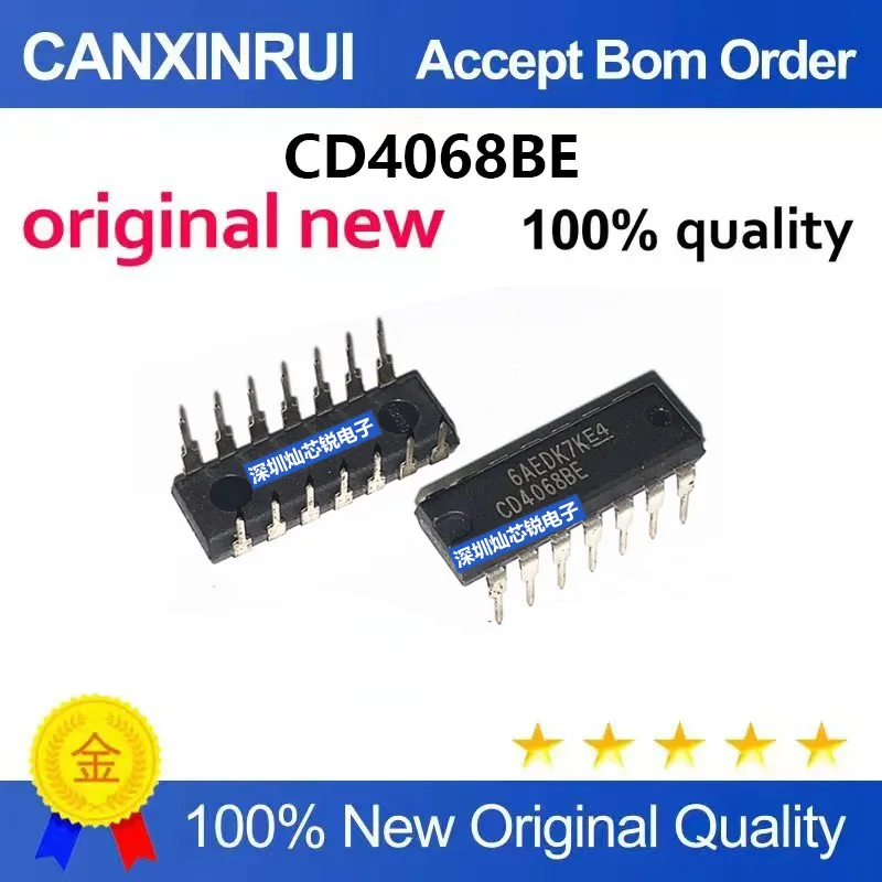 (5-100pieces)Brand New Original CD4068BE DIP14 Logic Chip 8-Input NAND Gate Chip