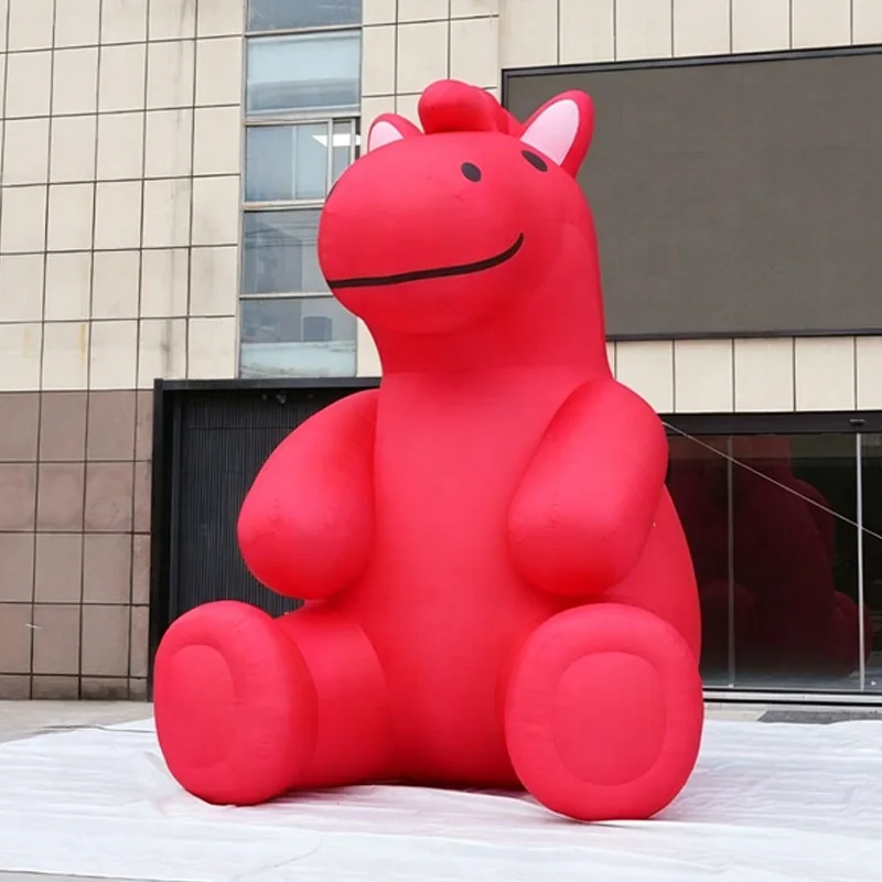 

Inflatable red horse, inflatable cartoon animal model of a red horse, used for promotional activities in commercial settings