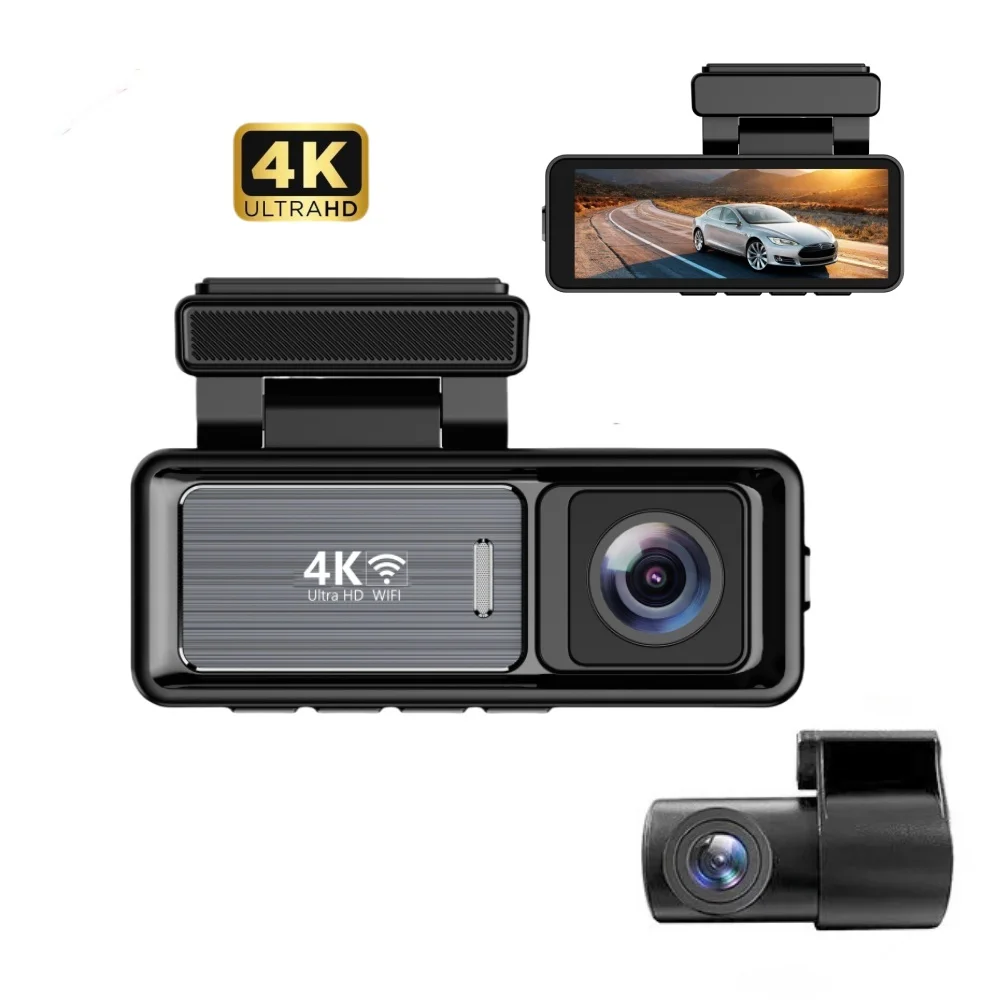 

4K 3.2 Inch Dual Lens Front and Rear MINI Car Black Box Car Video Dvr Dash Cam With Wifi GPS FHD Night Vision Auto Electronic